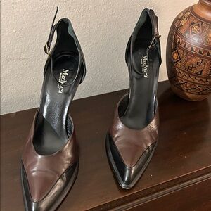 MaxMara Two-Tone Black and Brown Heels